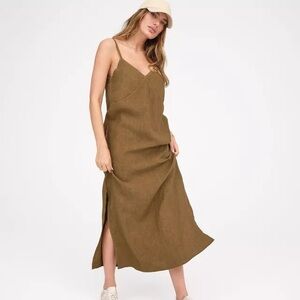 mate the label 100% linen maxi dress